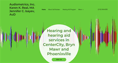 Desktop Screenshot of greaterphilaaudiology.com